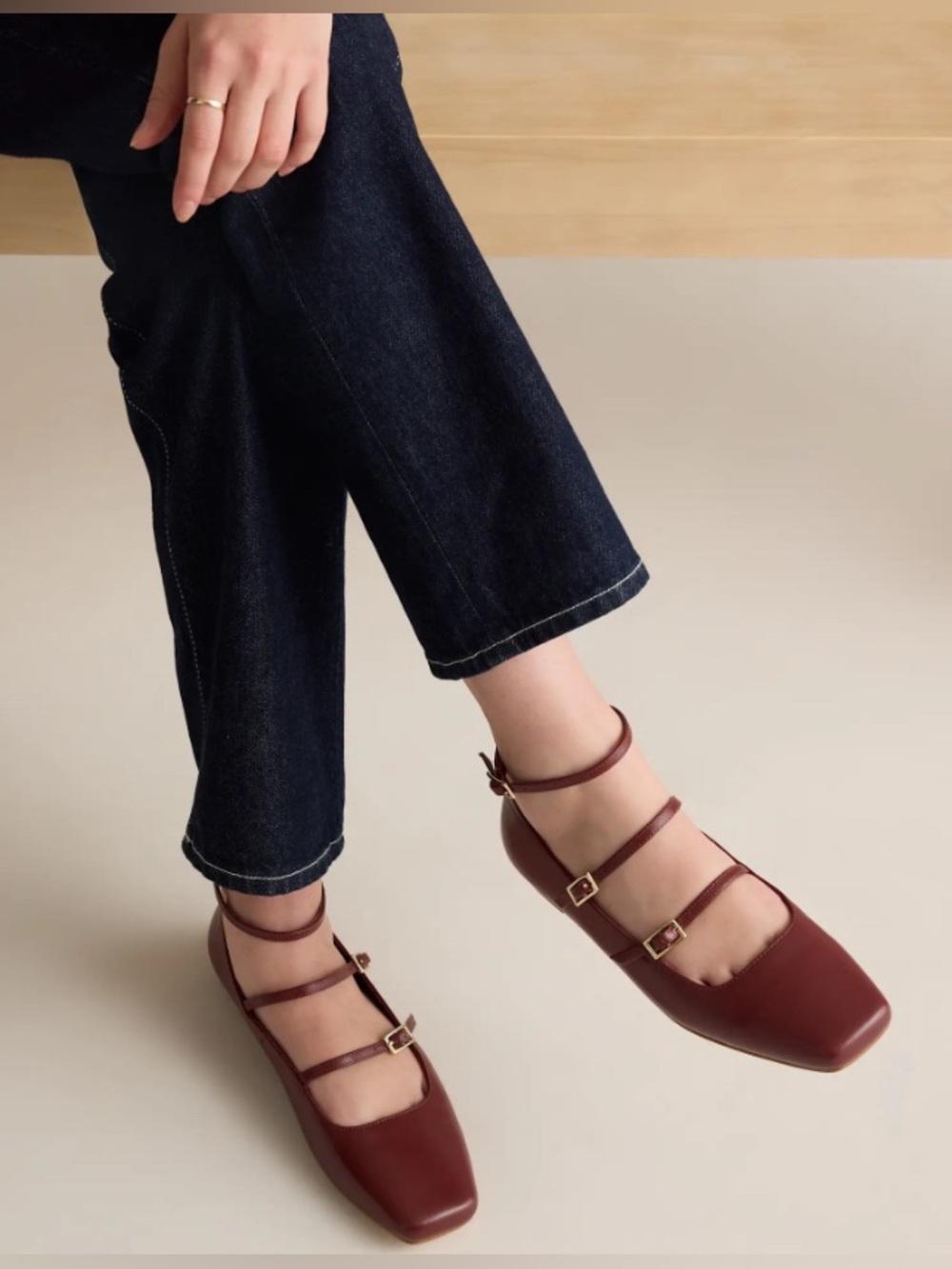 💕NEW💕 Quince Italian Leather Strappy Ballet Flat